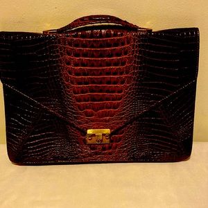 Old fashioned Hand made leather briefcase. Excellent condition.